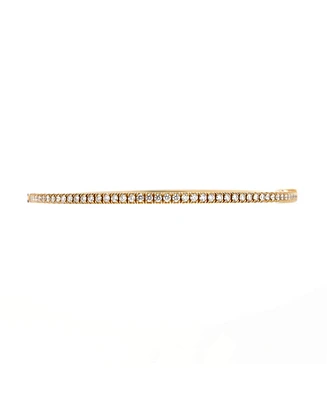 Pre-Owned Tiffany & Co. Metro Hinged Bangle Bracelet 18K Gold and Diamonds