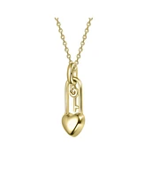 Kids Heart Lock and Key Pendant Necklace