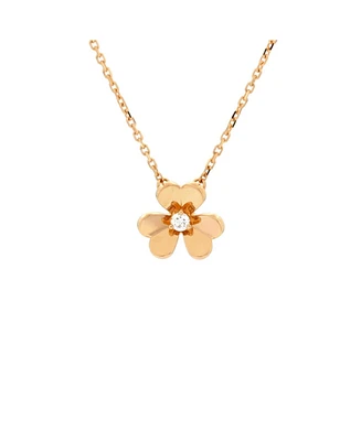 Pre-Owned Van Cleef & Arpels Mini Frivole Pendant Necklace 18K Gold and Diamond