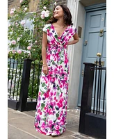 Alie Street London Petite Sophia V-Neck Maxi Dress