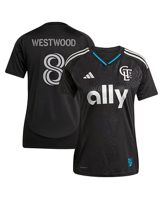 Adidas Women's Ashley Westwood Black Charlotte Fc 2025 Fortress Kit Replica Player Jersey