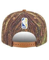 New Era Men's Camo Golden State Warriors Victory Grove Forest Sneaker Pin 9FIFTY Snapback Hat