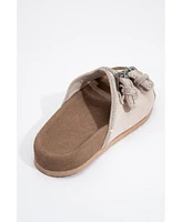 Allen Rhinestone Leather Slide Sandal (Women)