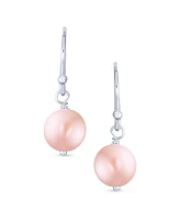 Bling Jewelry White Pink Black Freshwater Cultured Pearl Drop Ball Earrings Sterling Silver