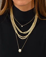 By Adina Eden Cubic Zirconia Bezel Tennis Necklace