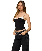 Edikted Women's Contrast Peekaboo Corset