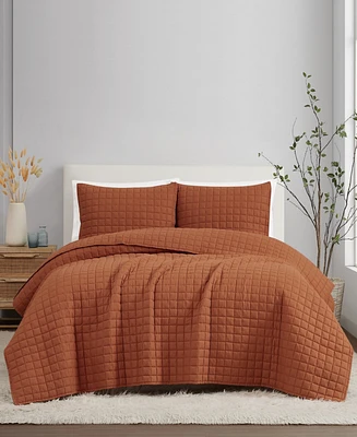 Brookyln Loom Flax Linen 3-Pc. Quilt Set, King