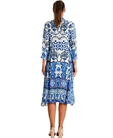Midi long bell sleeves dress