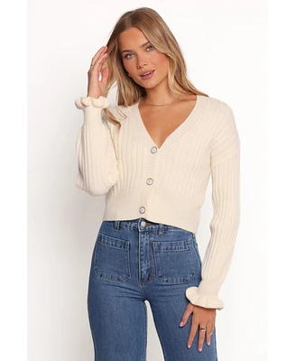 Petal and Pup Women's Zana Ribbed Ruffle Cuff Knit Sweater