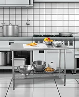 Seville Classics Stainless Steel Top Nsf-Certified Worktable
