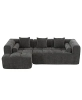 101" Sectional Sofa, Modular Couch, Deep Seating