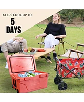 White outdoor Camping Picnic Fishing portable cooler 65QT Portable Insulated Cooler Box