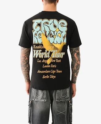 True Religion Men's Short Sleeve Dove Puff T-Shirt