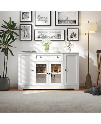 Modern Sideboard Buffet Cabinet with Storage, Adjustable Shelf, and Drawer