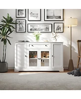 Modern Sideboard Buffet Cabinet with Storage, Adjustable Shelf, and Drawer