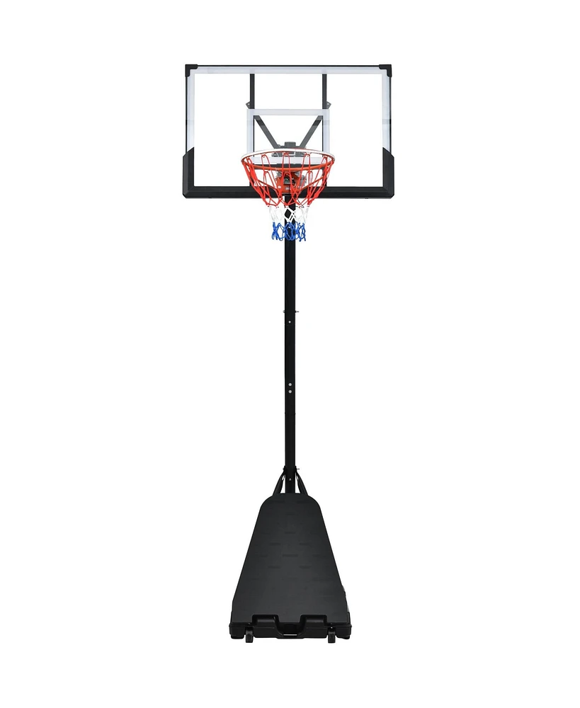 Portable Basketball Hoop System ,8-10ft Height Adjustable for Youth Adults Led Basketball Hoop Lights