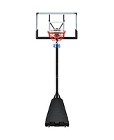 Portable Basketball Hoop System ,8-10ft Height Adjustable for Youth Adults Led Basketball Hoop Lights