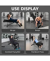 Weight Bench for Full Body Workout, Adjustable Strength Training Sit-up Chair