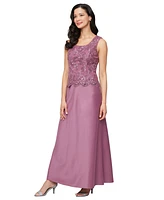 Alex Evenings Petite Stretch Tulle 3/4-Sleeve Jacket Dress