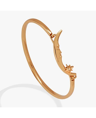 Crescent Moon Tension Bangle Bracelet