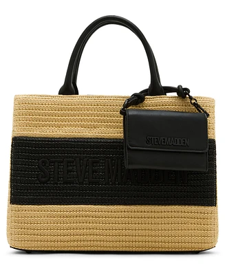 Steve Madden Blopez-s Straw Large Satchel Bag