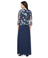 Alex Evenings Petite Stretch Tulle Jacket Dress