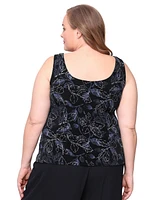 Alex Evenings Plus 2-Pc. 3/4-Sleeve Jacket & Top Set