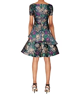 White Tie by Shani Women's Printed Double-Tiered Fit & Flare Dress