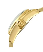 Peugeot Women's Gold Status Bracelet Watch Barrel Shape Roman Dial Gold-Tone Bracelet Strap