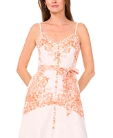 CeCe Women's Placement Print Sleeveless Fit & Flare Dress