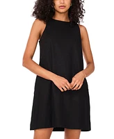Msk Women's Solid-Color Sleeveless Shift Mini Dress