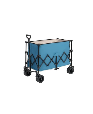 Collapsible Beach Wagon with Big Wheels - Blue