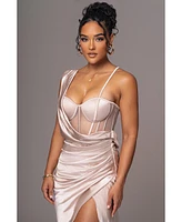 Jluxlabel Women's Anastacia Drape Maxi Dress