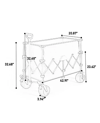 Beach Wagon with Big Wheels - Collapsible & Heavy Duty