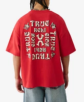 True Religion Men's Short Sleeve Flock Oversized T-Shirt