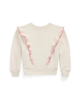 Polo Ralph Lauren Toddler and Little Girls Floral Ruffled Terry Sweatshirt