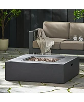 Modern Concrete Propane Fire Pit - 50,000 Btu