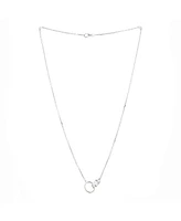 Pre-Owned Cartier Love Interlocking Necklace 18K White Gold and Diamonds