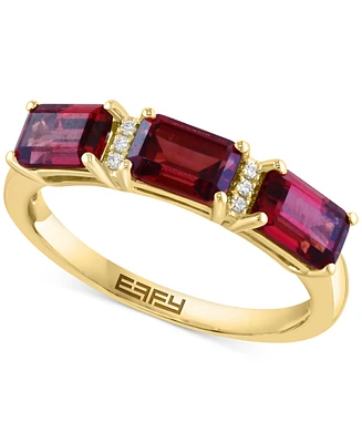 Effy Garnet (2-1/3 ct. t.w.) & Diamond Accent Ring in 14k Yellow Gold