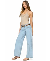 Edikted Women's Colbie Faux Suede Fringe Trim Bodysuit