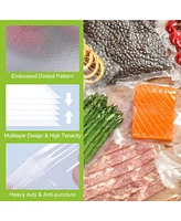 Bonsenkitchen Vacuum Sealer Rolls Bags, 6 Pack 3 Rolls 11" x 20' + 3 Rolls 8" x 20' Commercial Grade Bpa Free Bag Rolls, Durable Customized