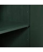 Modern Olive Green Sideboard - 60" with Storage & Rebound Doors