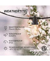 Brightech 104' Ambience Pro Solar 7W Outdoor Led Waterproof String Lights with Remote Control