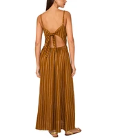 1.state Women's Printed Twist-Front Sleeveless Maxi Dress