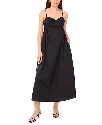 1.state Women's Bow Front Sleeveless Cotton Midi Dress