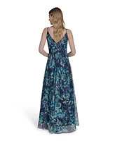Eliza J Women's Embroidered Sequined Sleeveless Ball Gown