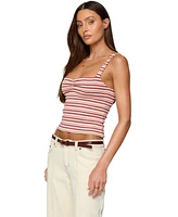 Edikted Women's Adelia Striped Ruched Tank Top