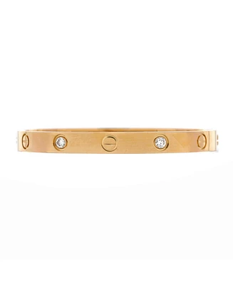 Pre-Owned Cartier Love 4 Diamond Bracelet 18K Gold with Diamonds