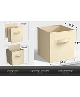 Sorbus 11 Inch Foldable Fabric Storage Cube Bin with Handles - for Organizing Pantry, Closet, Nursery, Playroom