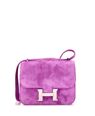 Pre-Owned Hermes 18 Constance Bag Doblis Suede